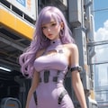 cyber punk purple girl 5枚目