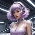 cyber punk purple girl 4枚目