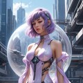 cyber punk purple girl 12枚目