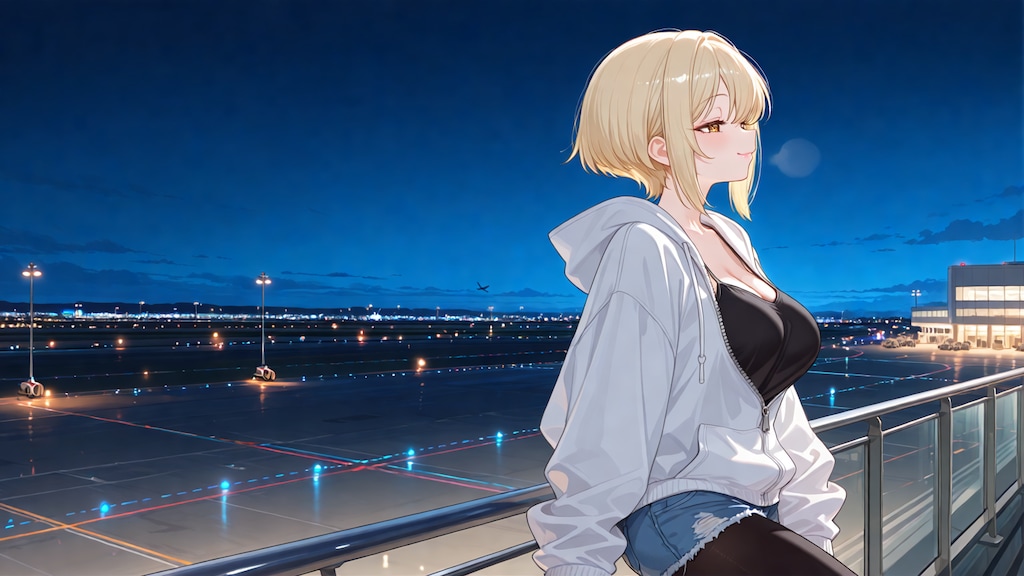 真夜中の滑走路