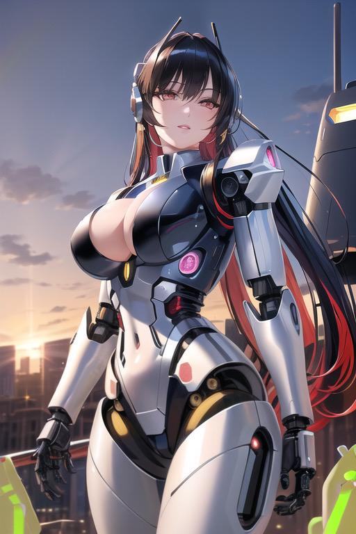 メカ娘～黒髪ロングヘア
