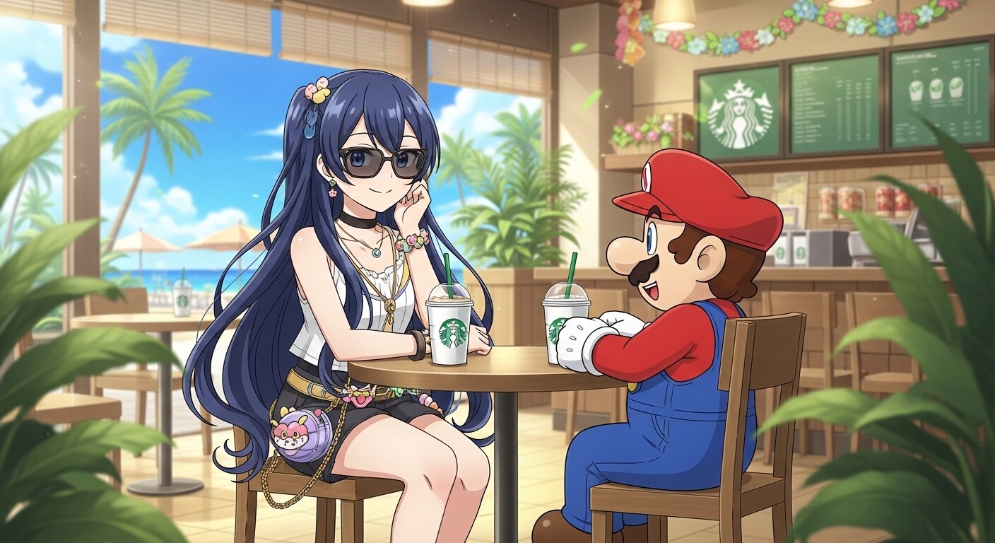 朝は某配管工と一緒にス◯バ☕️