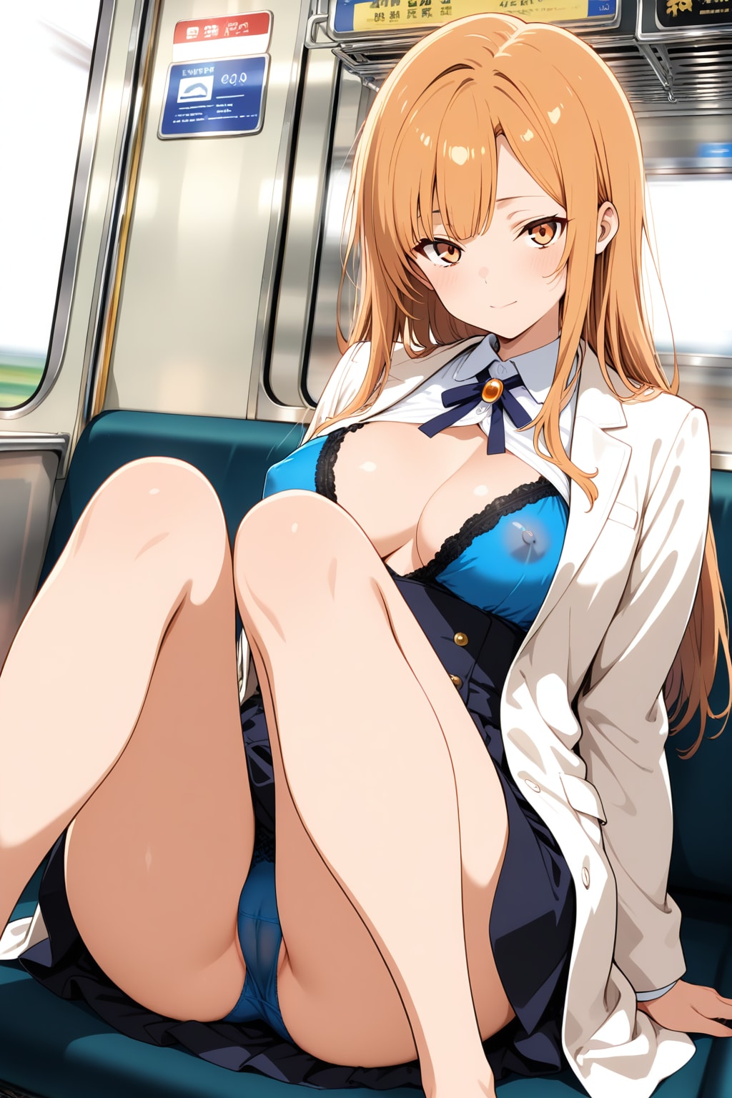 電車でグラビア