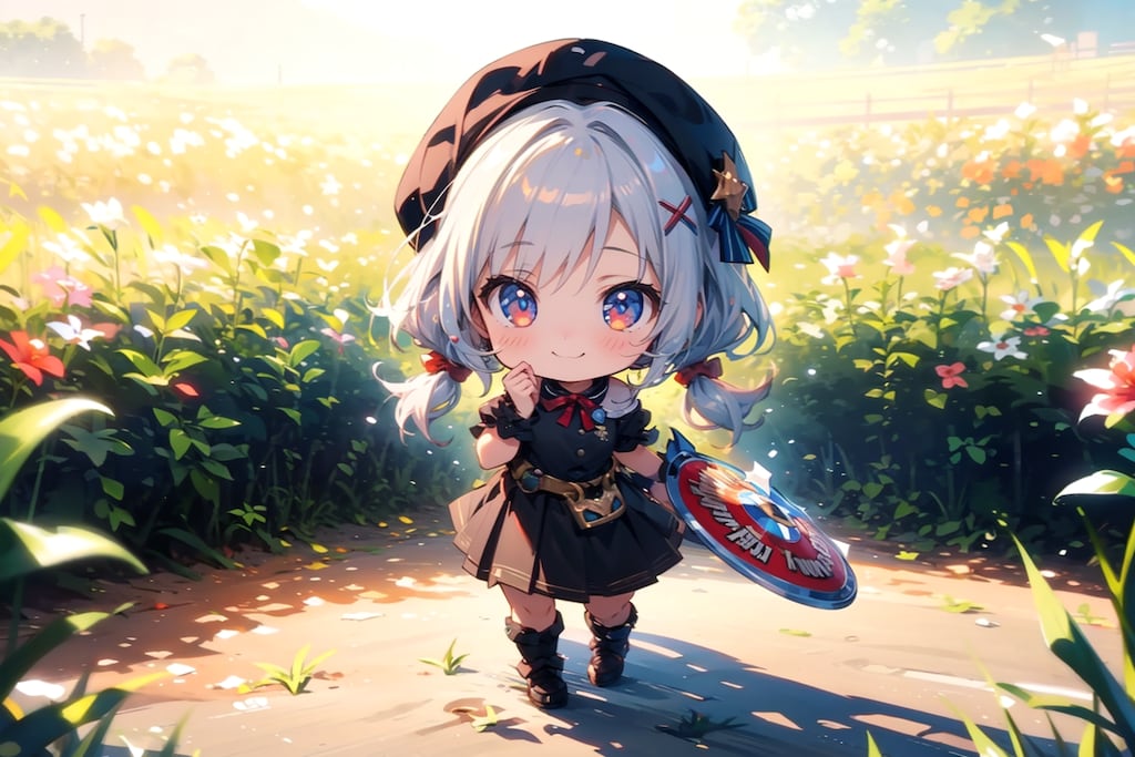 丸盾、アベンジャーズごっこ。