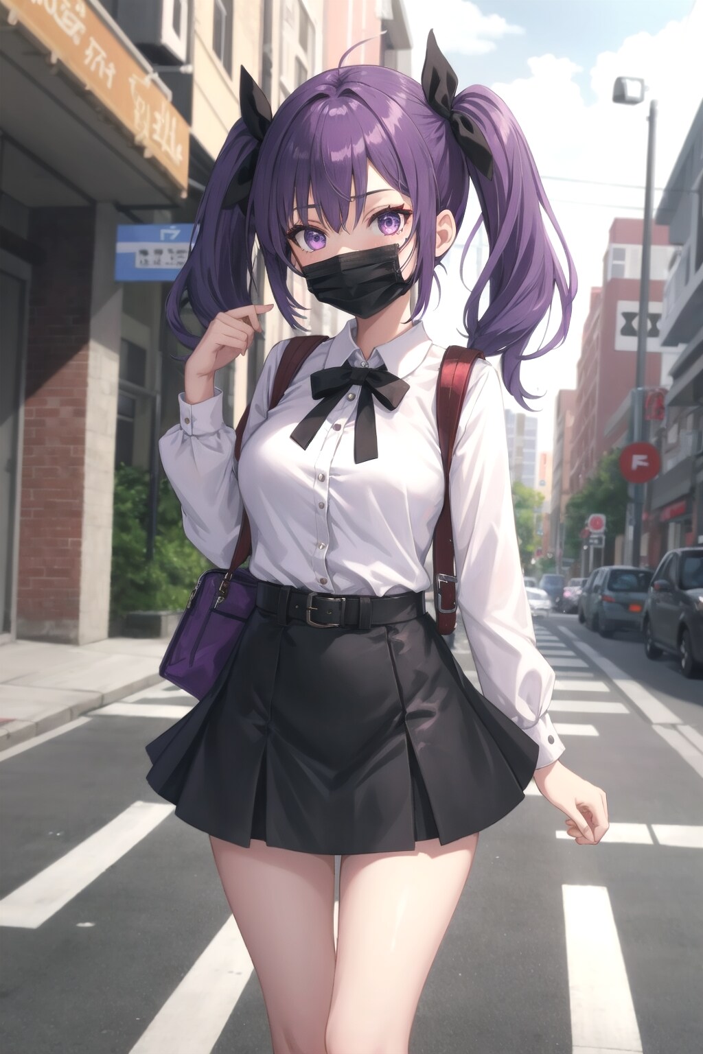 黒マスク地雷系女子