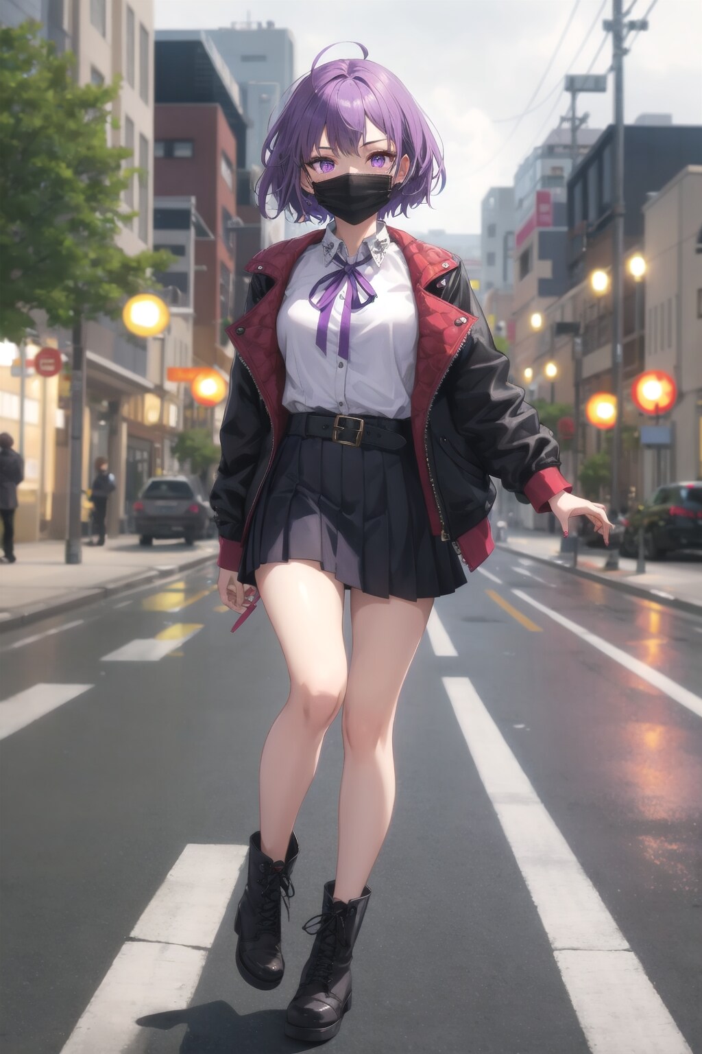 黒マスク地雷系女子