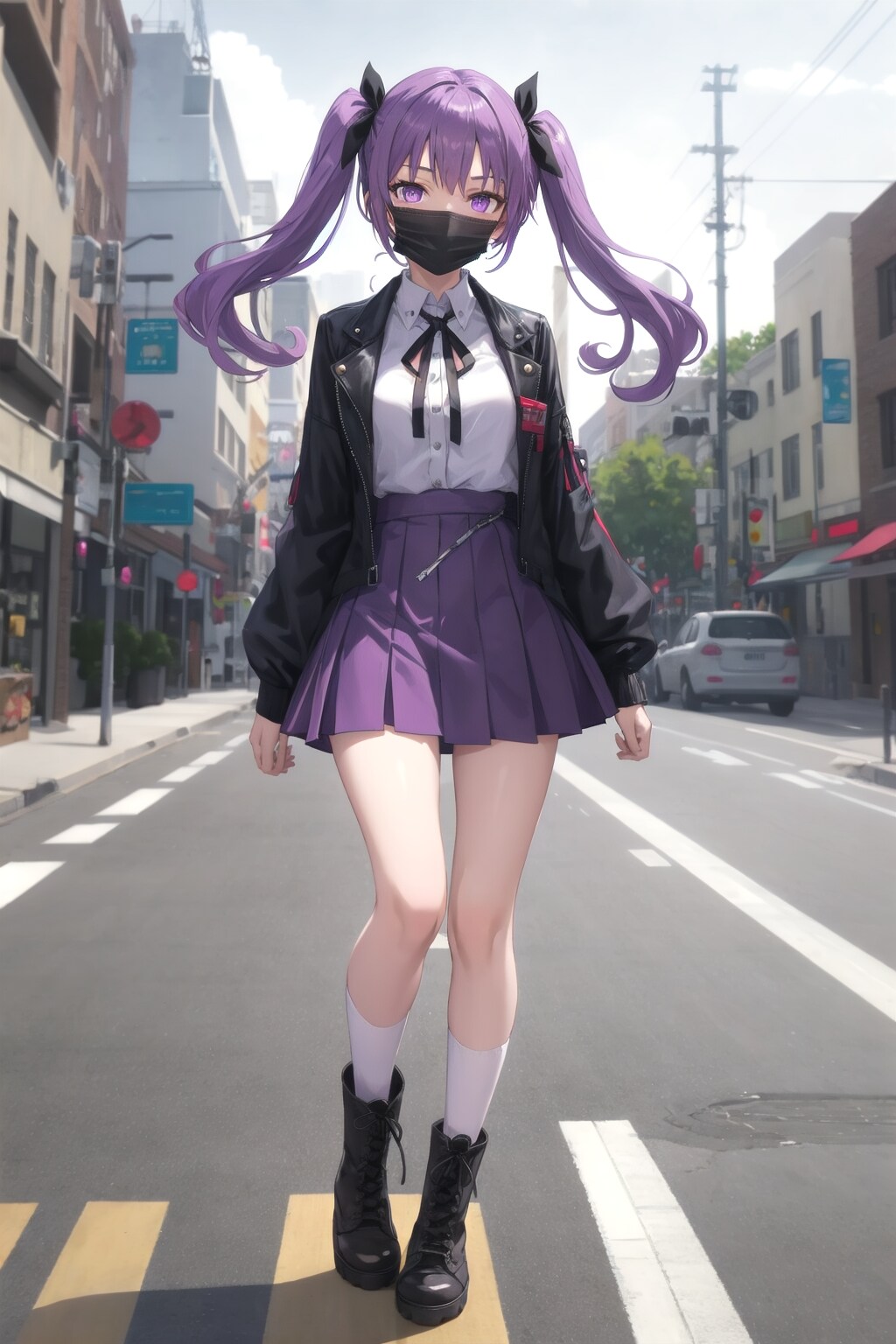 黒マスク地雷系女子