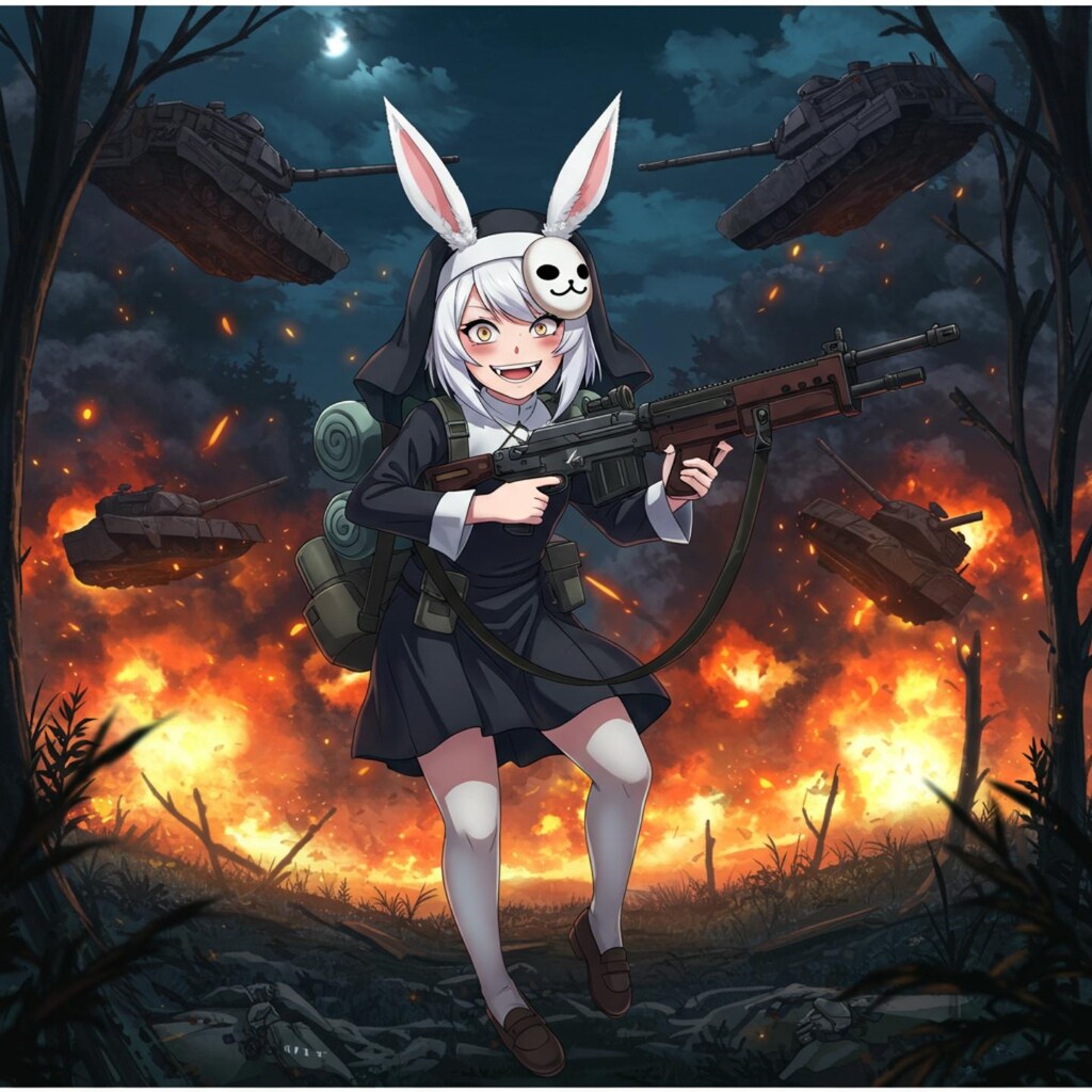 弾兎のイナバ『上からスマイル、ザンコクかな♪』【ニャンノ世界】