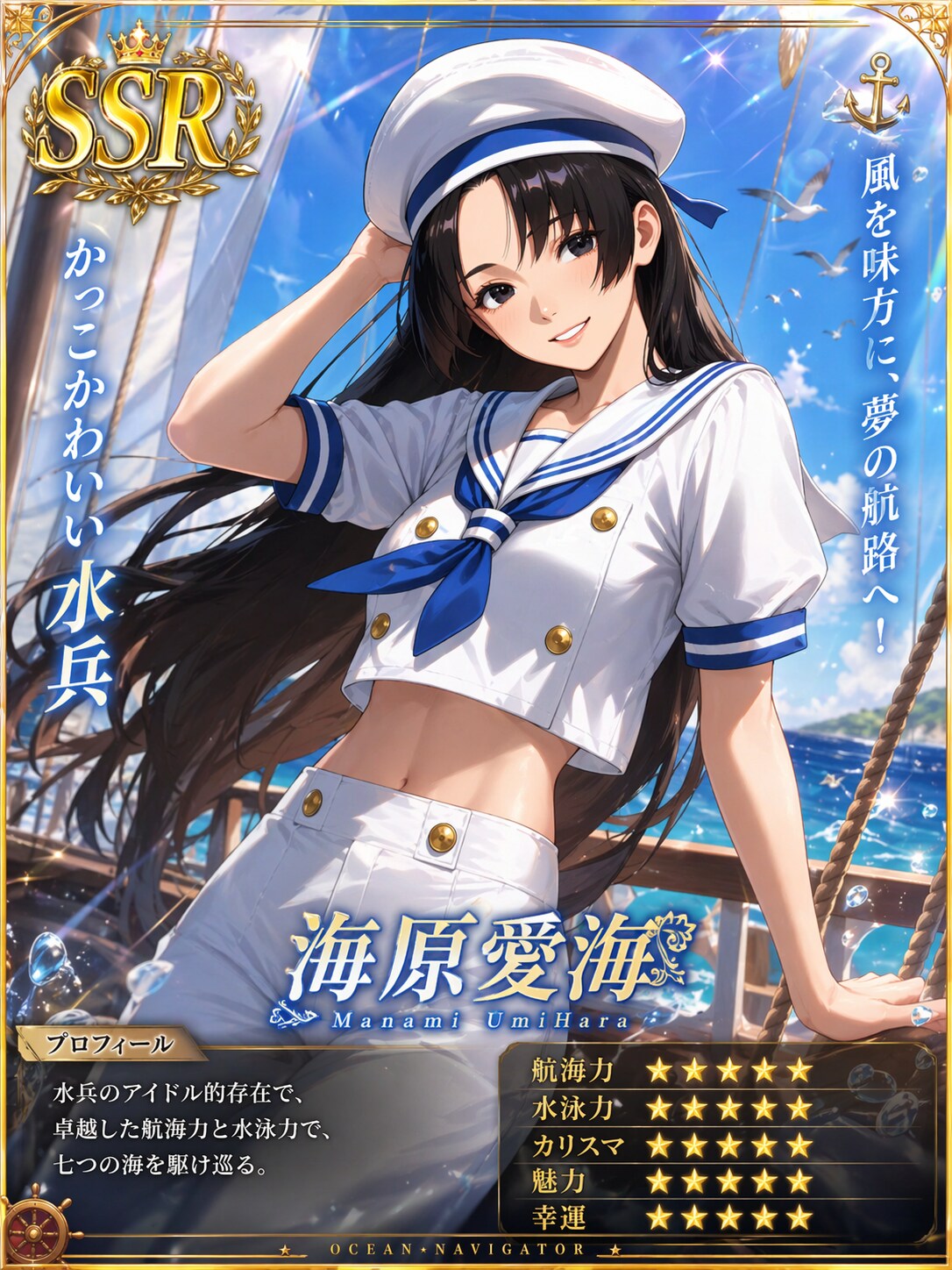かっこかわいい水兵海原愛海のSSRカード