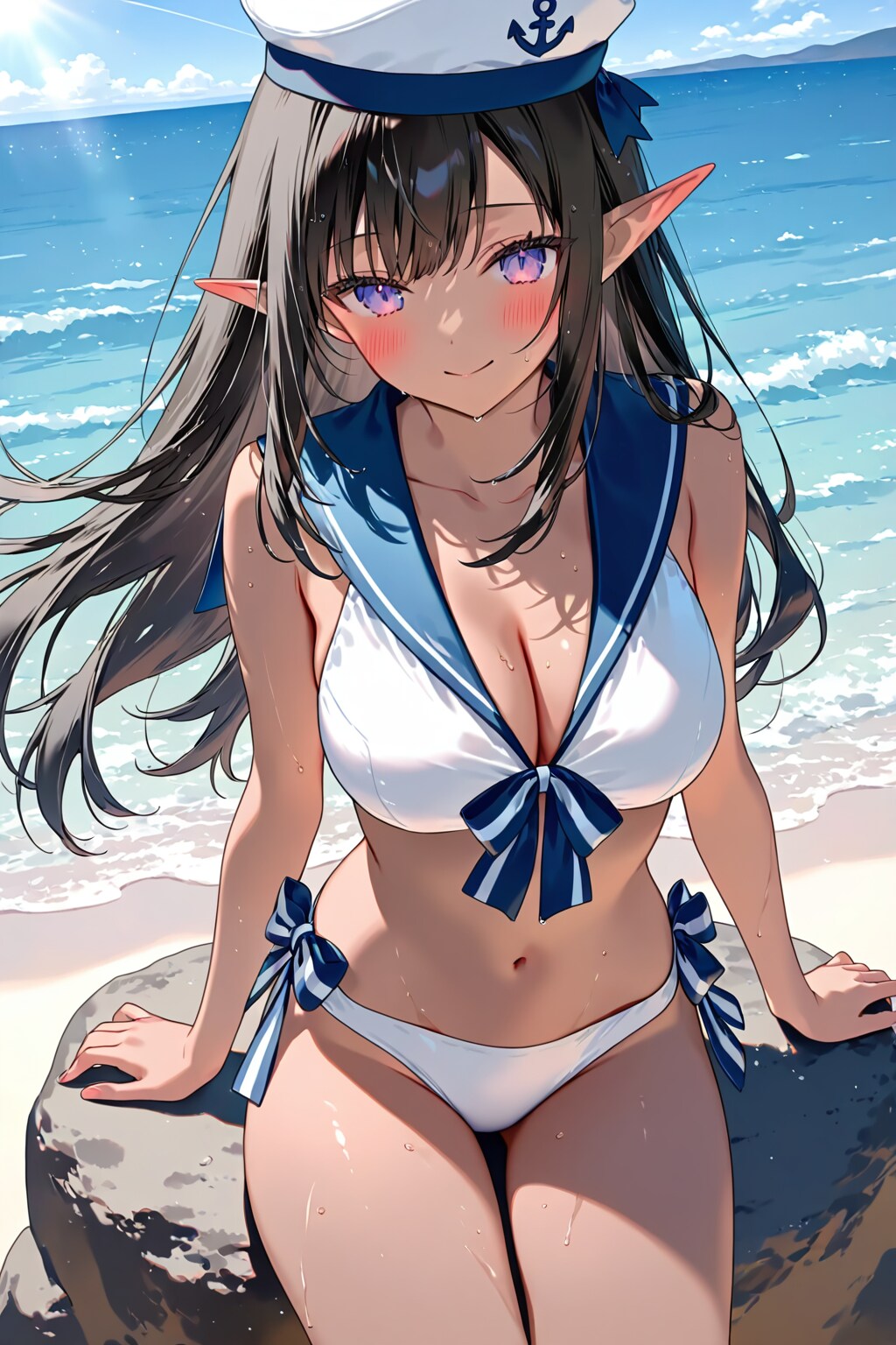 セーラービキニダークエルフさん (LILAC) | の人気AIイラスト・グラビア