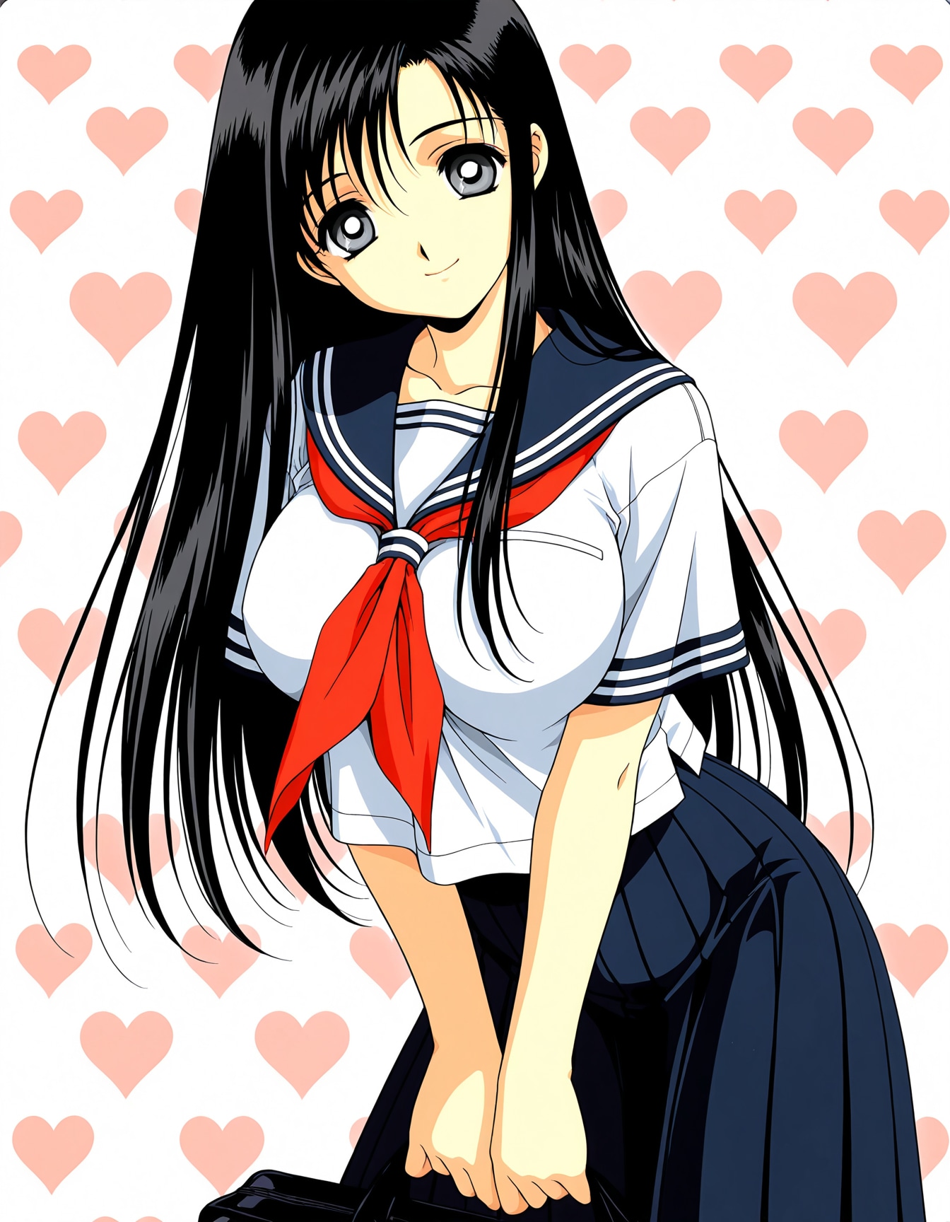 CLAMP風黒髪ロングちゃん | の人気AIイラスト・グラビア