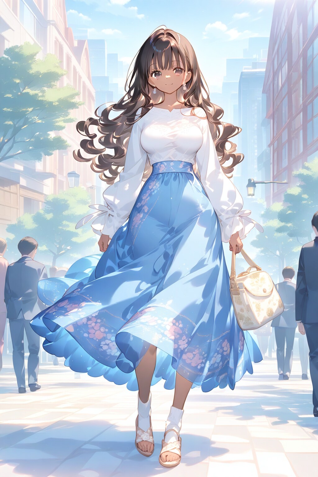 晴れた日のロングスカートJD | の人気AIイラスト・グラビア