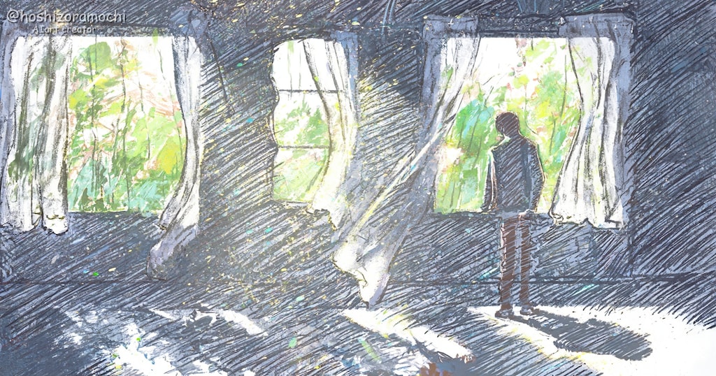 光が差す窓辺で、ぼうっと🍃