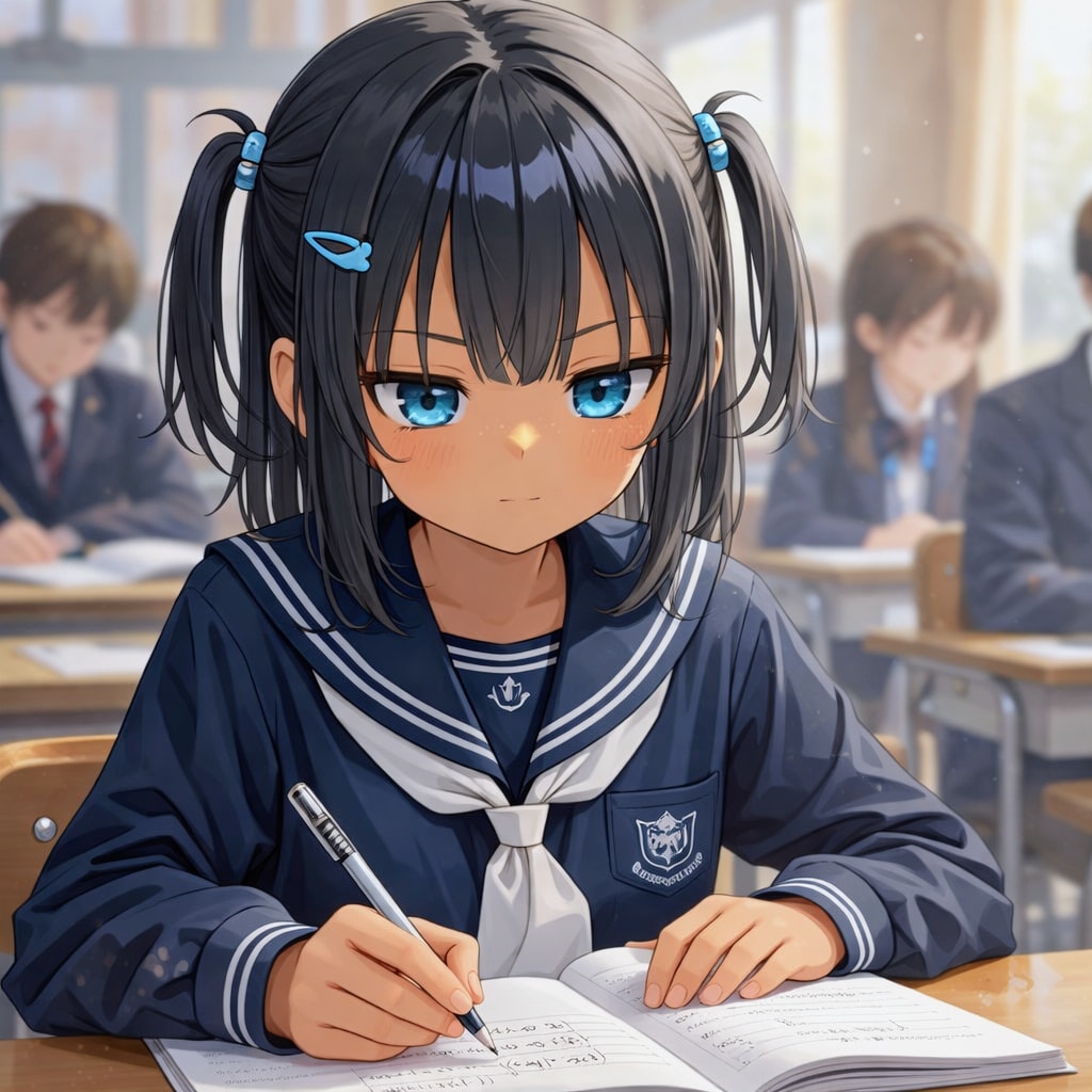 授業中のこなつちゃん