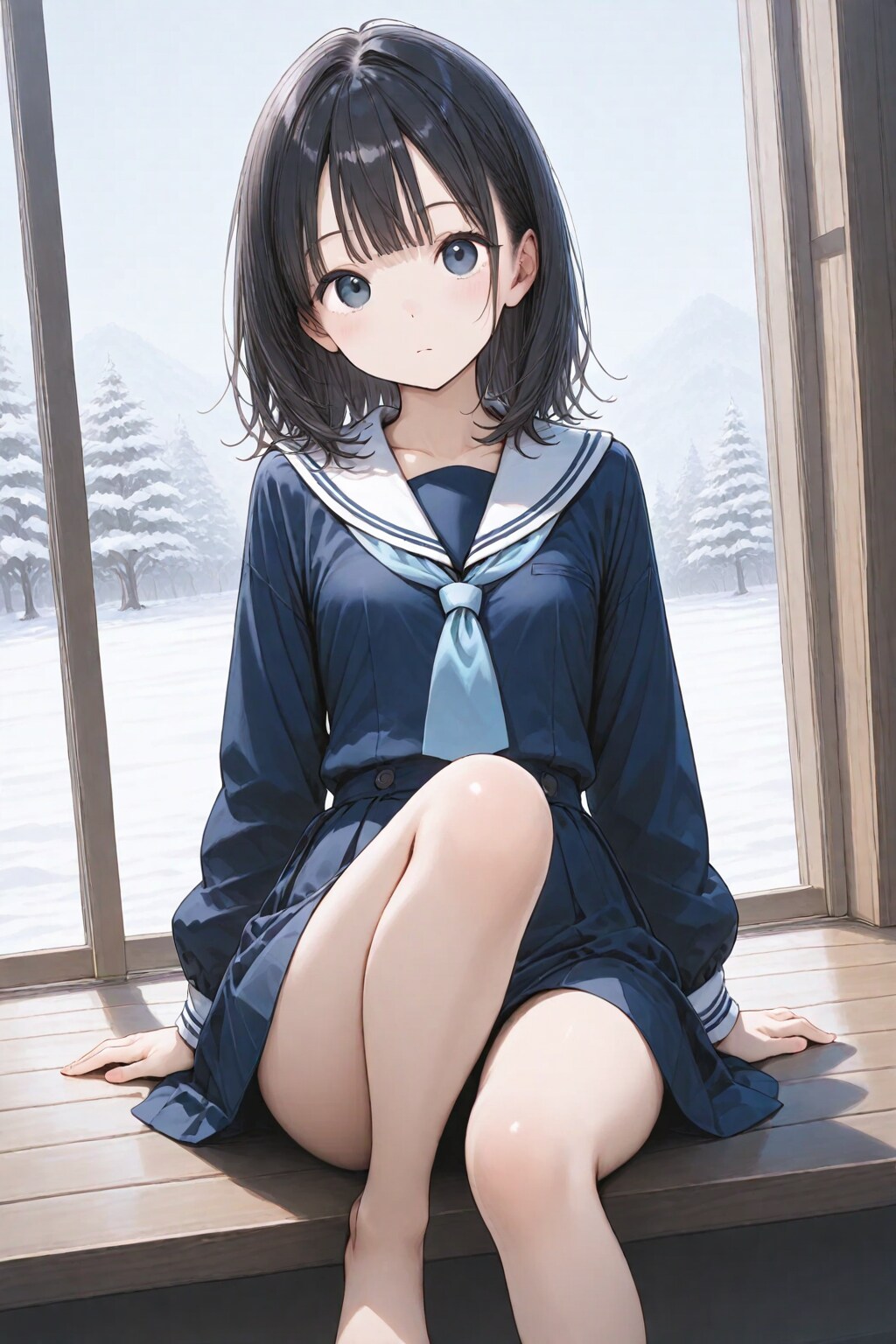 セーラー服の少女(AURA)(11) | の人気AIイラスト・グラビア