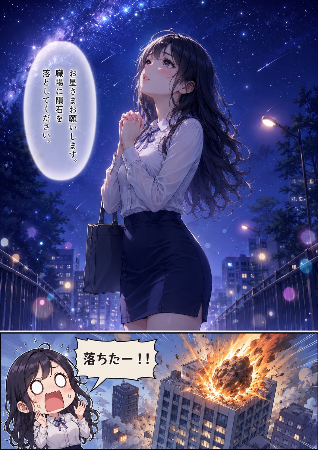 職場に隕石を落としてください