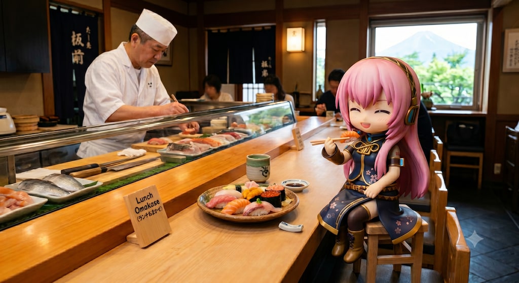 今日のお昼はお寿司です