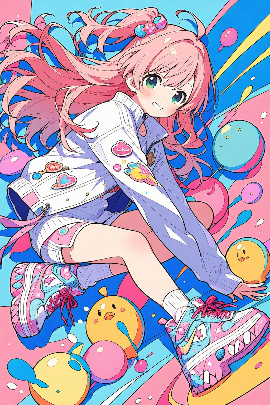 ハデハデのスニーカー少女 | の人気AIイラスト・グラビア