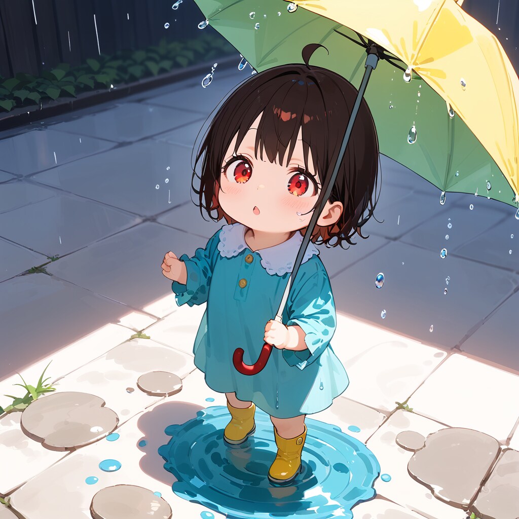 まだあめふってる…。