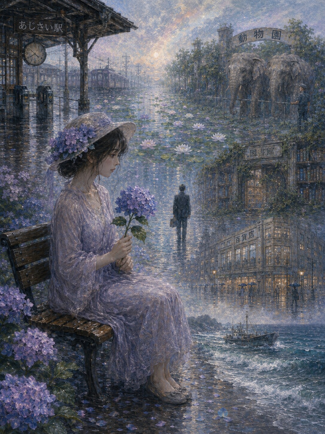 紫陽花婦人