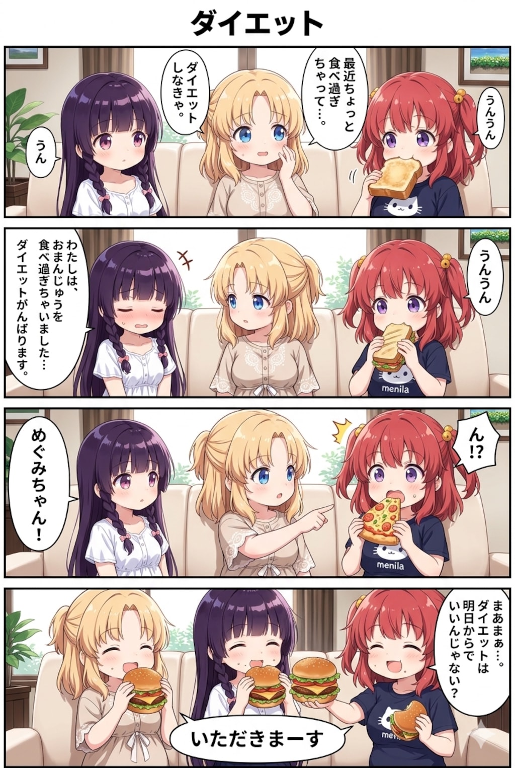4コマ漫画「ダイエット」