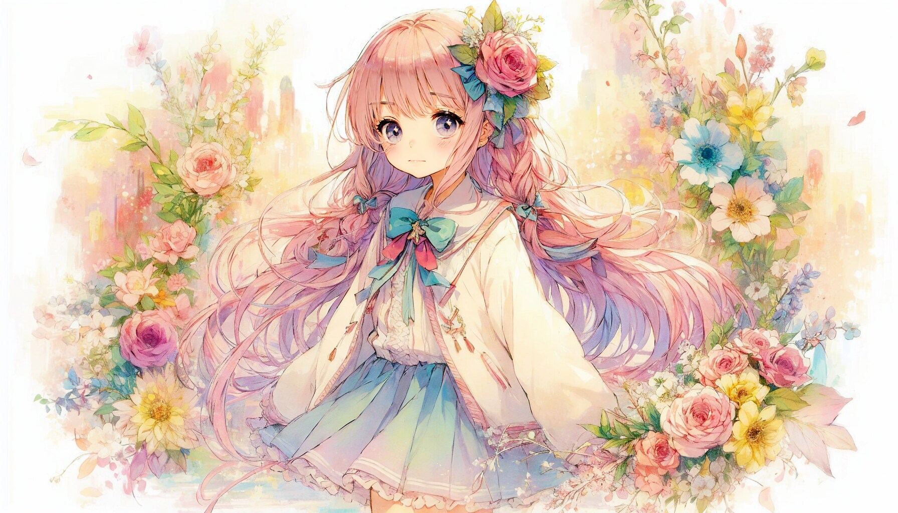 花と少女39 | の人気AIイラスト・グラビア