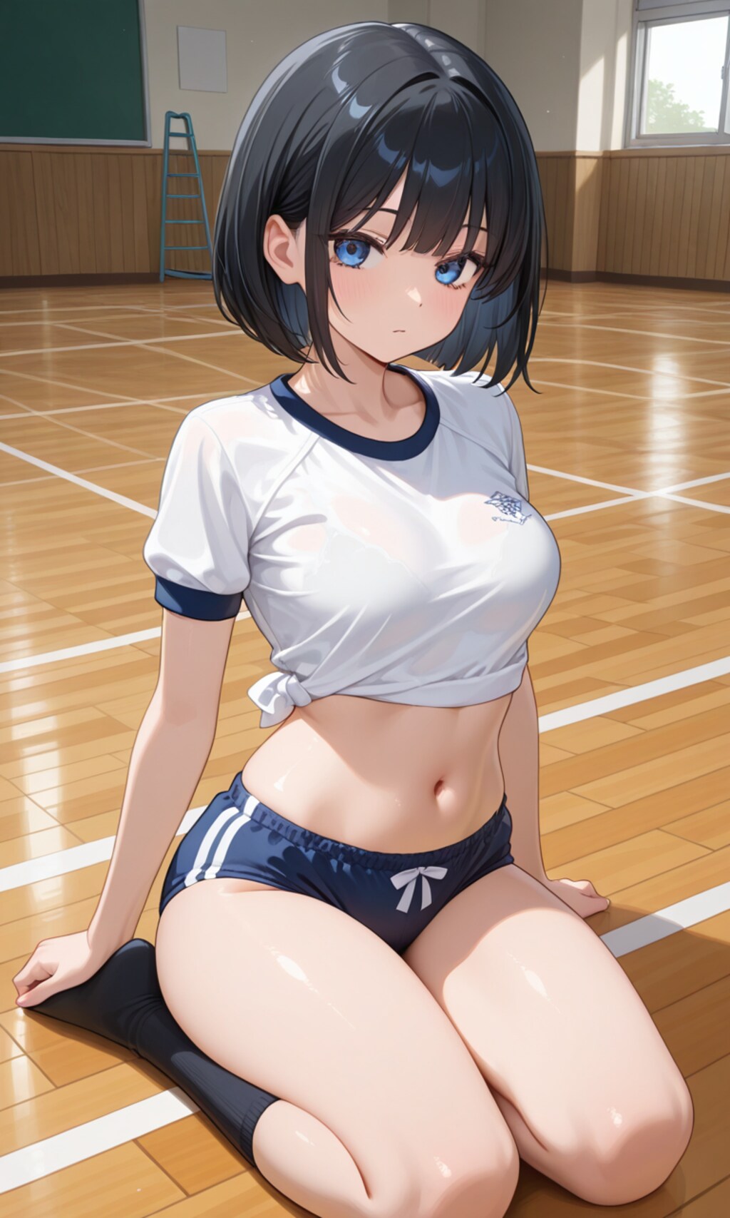 ムッとした顔で見つめてる