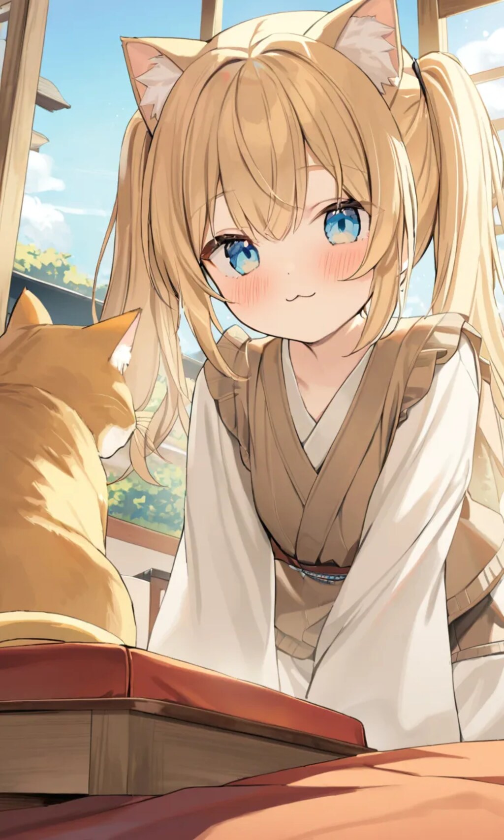 こるり「ふんふーん」まや「何故近所の猫がいる？」こるり「家に召喚」まや「返してこい」