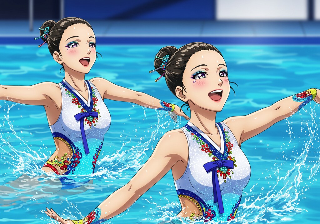 シンクロ美少女　デュエット演技⑭