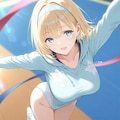 金髪ショート新体操美少女 4枚目