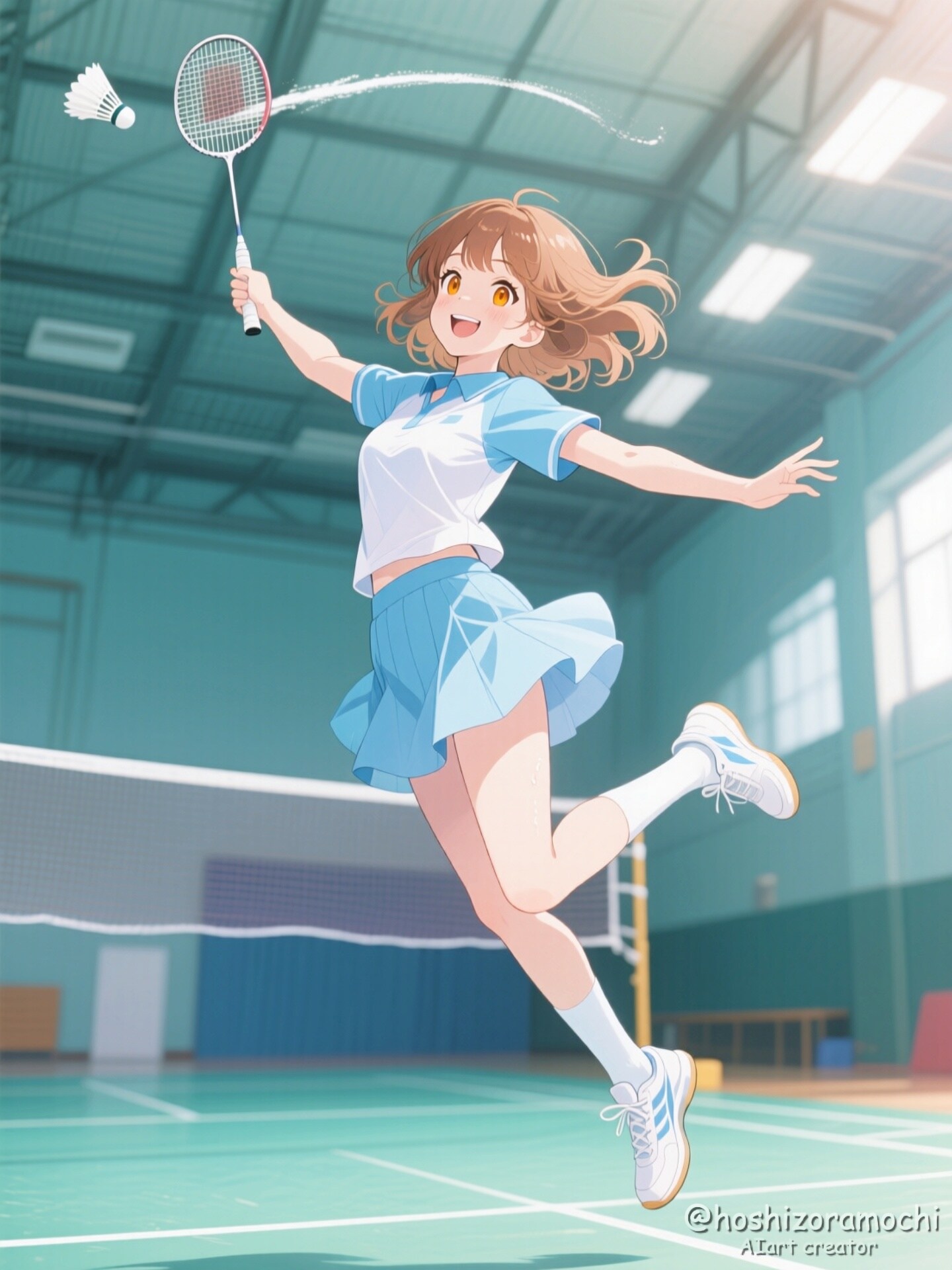 シャトルを追う天使の翼🏸