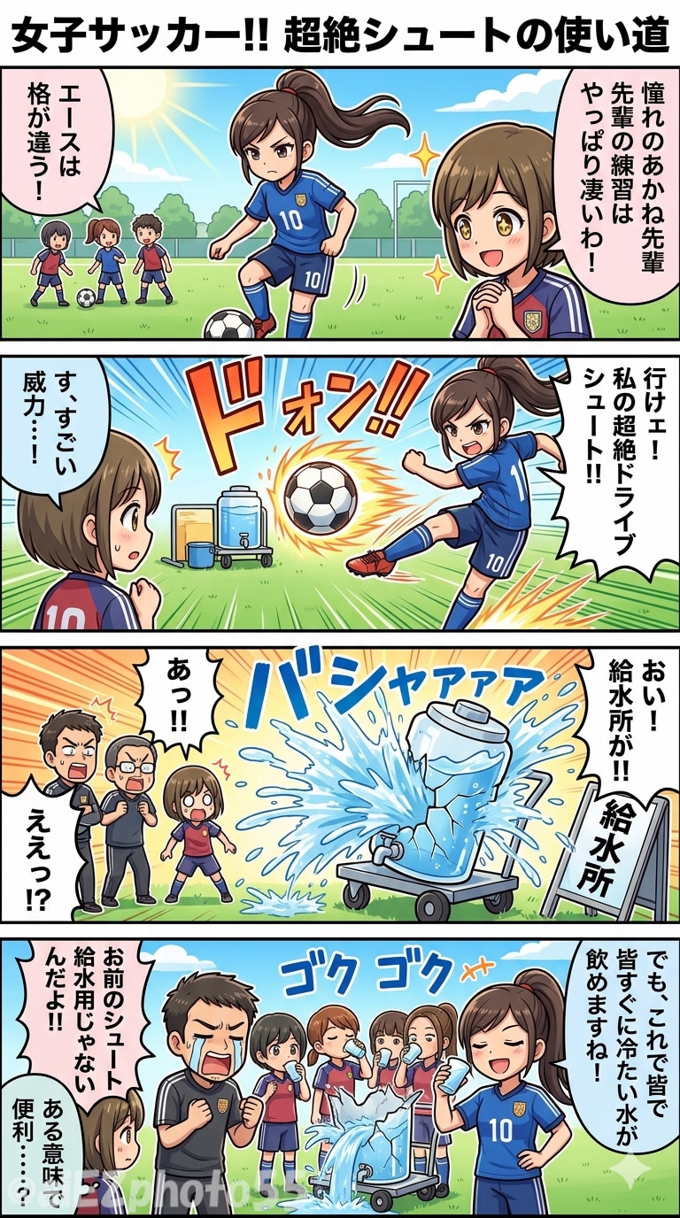 女子サッカー!! 超絶シュートの使い道