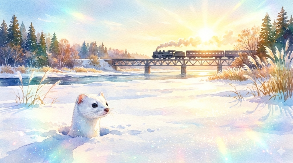 オコジョとSL | の人気AIイラスト・グラビア