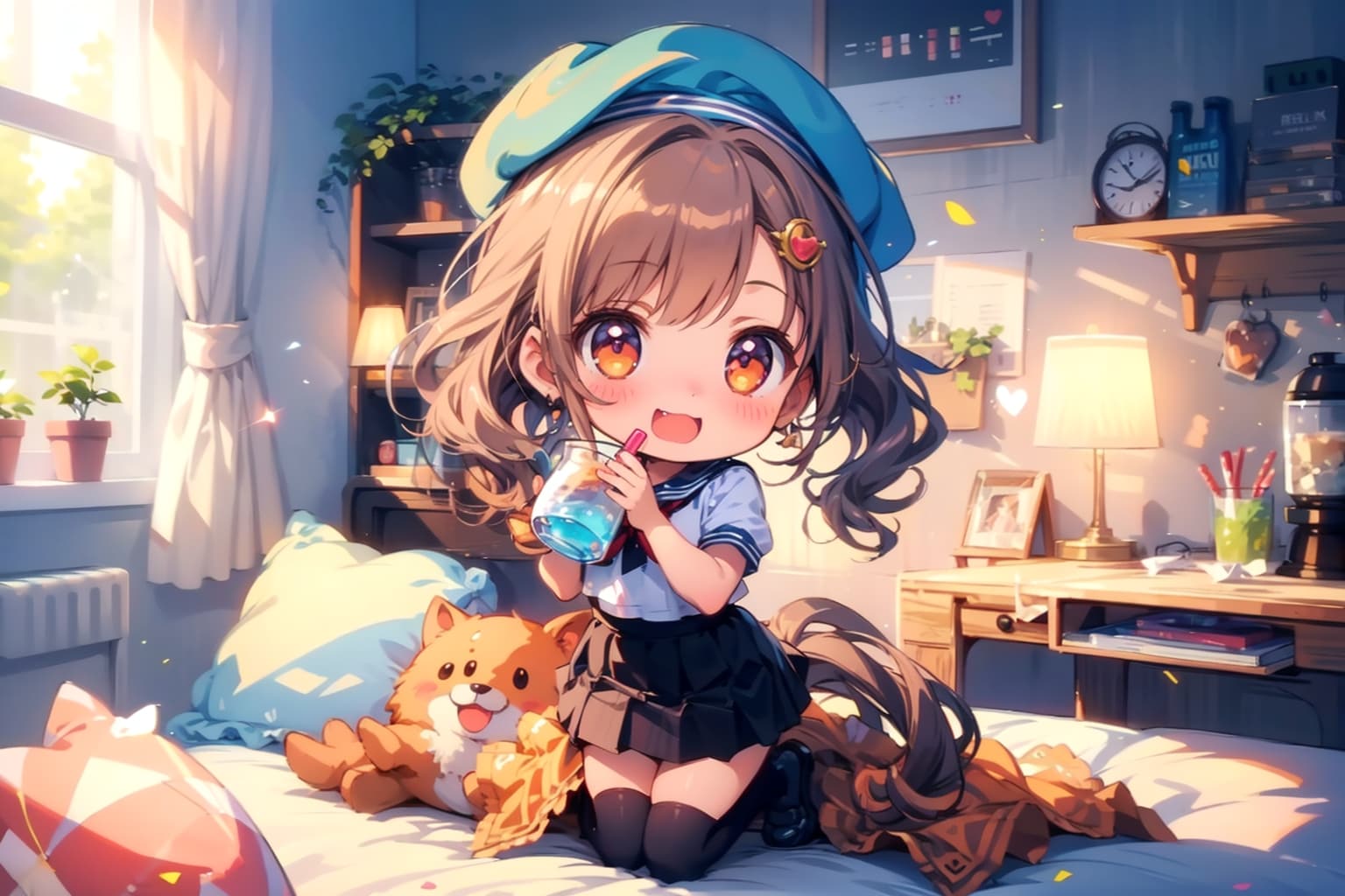 時計と、ぬいぐるみに多少崩れ有り。 | の人気AIイラスト・グラビア