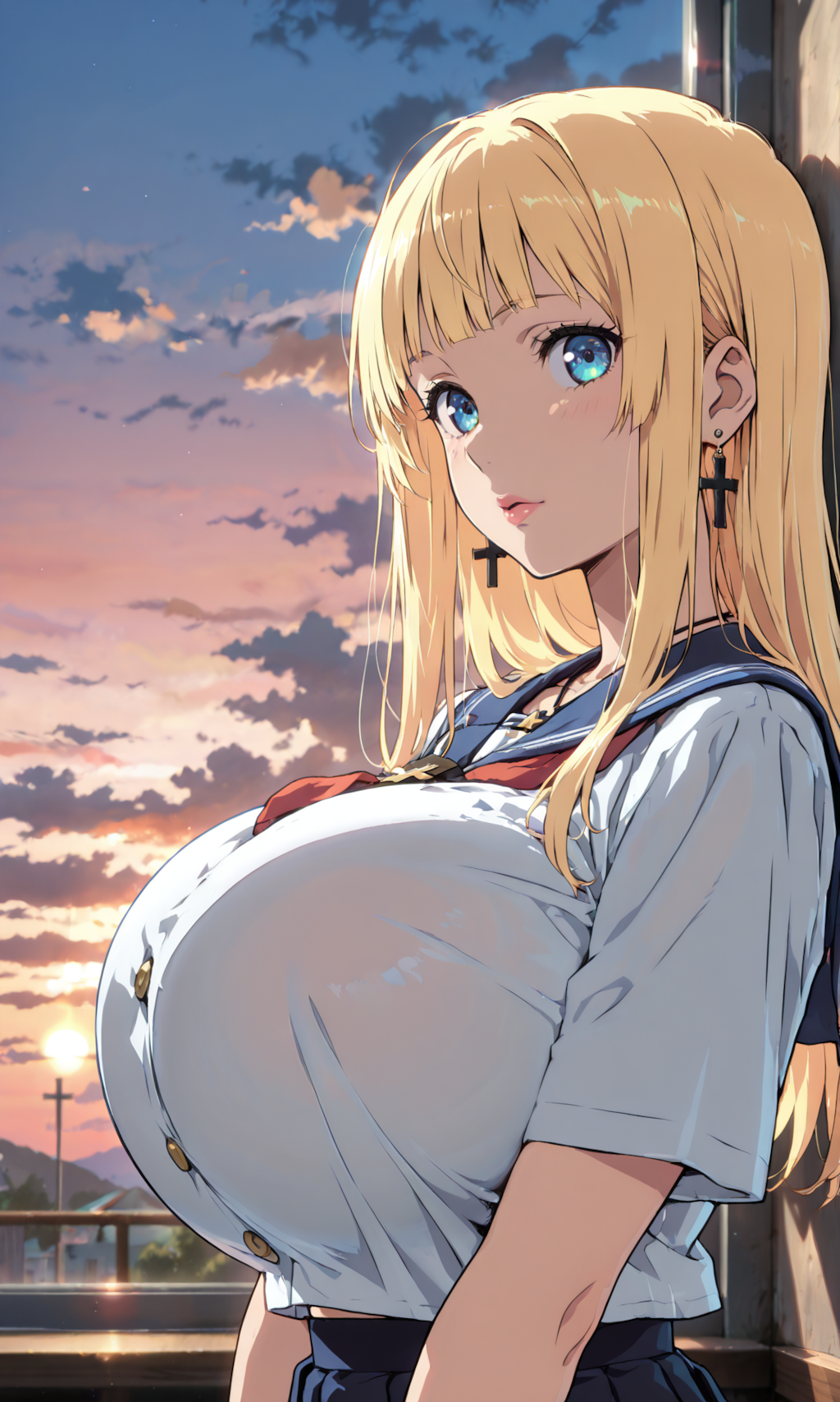 金髪美女　（髪型以外すべて固定）