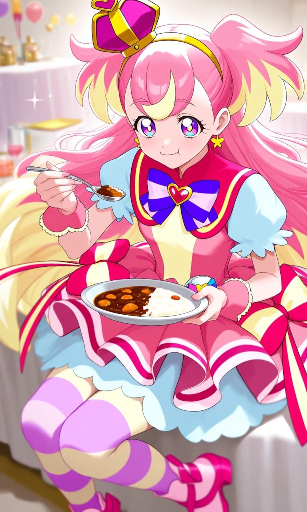 キュアワンダフルはカレーを食べる