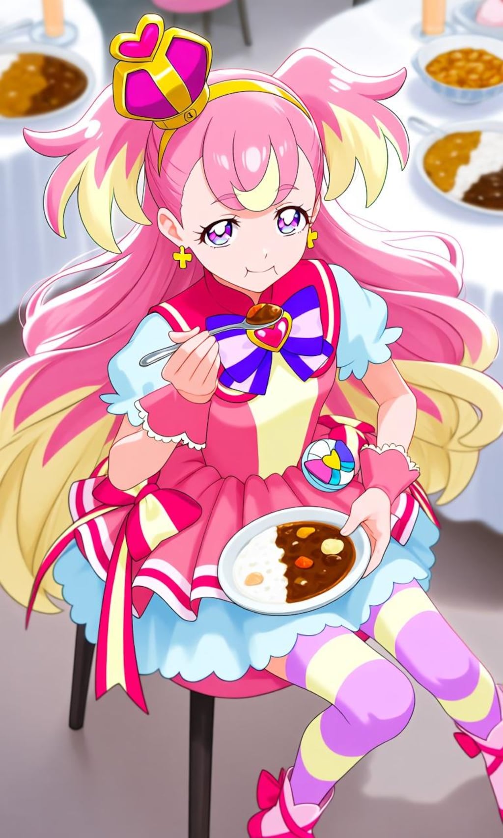 キュアワンダフルはカレーを食べる