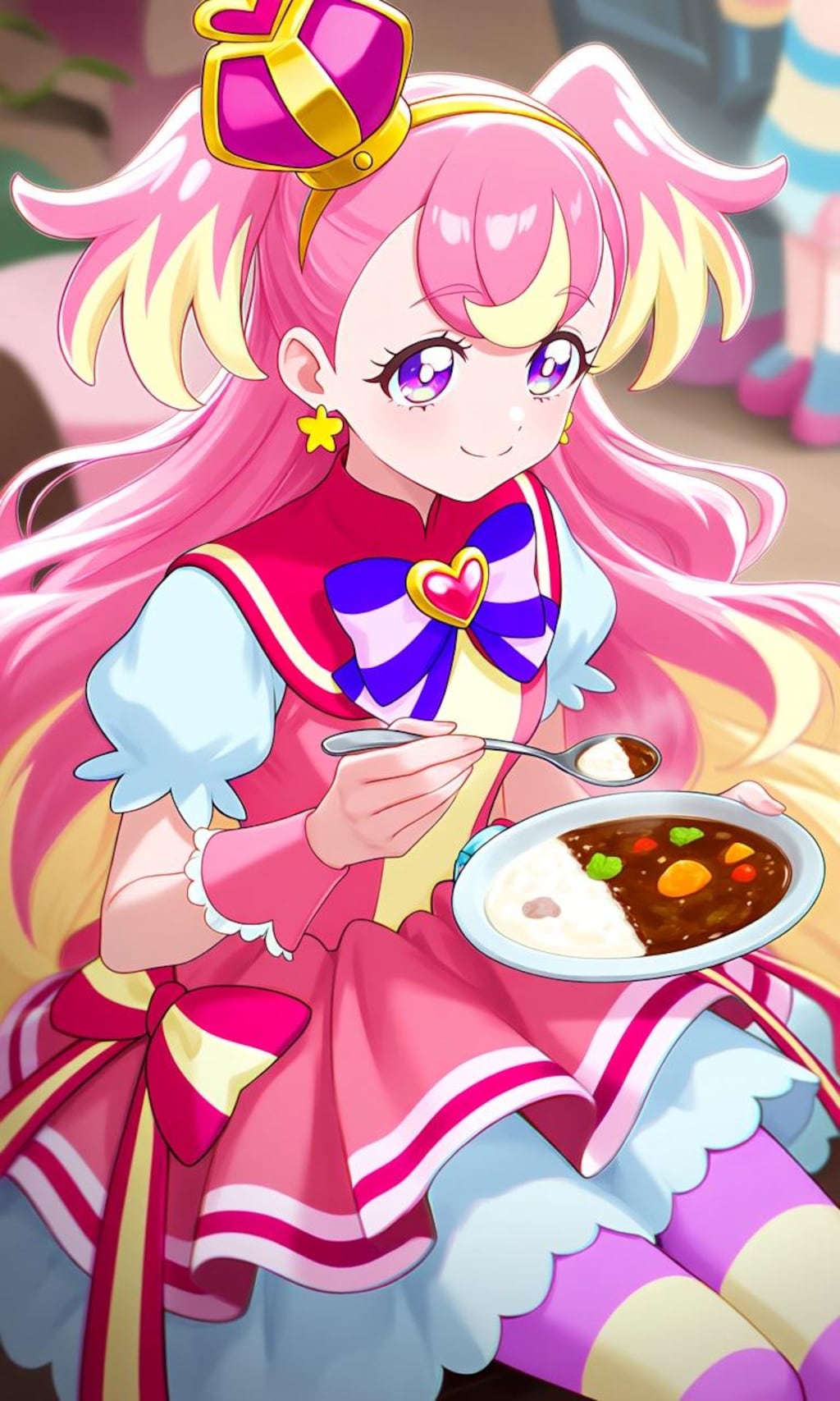 キュアワンダフルはカレーを食べる