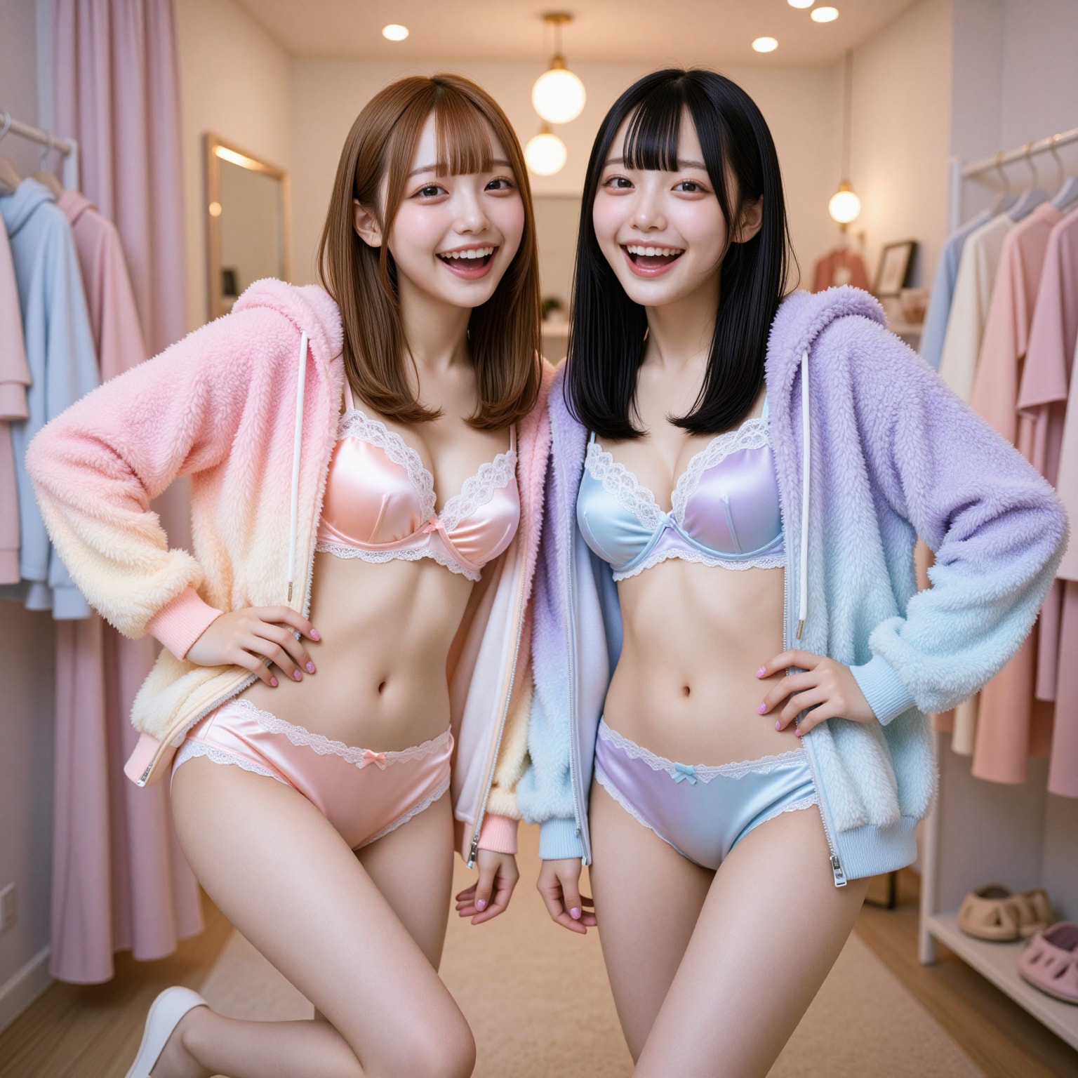 下着にはなかなか３色グラデがのってくれない(｡•́ - •̀｡)ｼｭﾝ