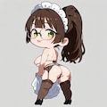 眼鏡のおっぱいメイドさん 3枚目