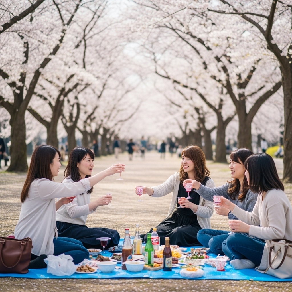 お花見女子会 | の人気AIイラスト・グラビア