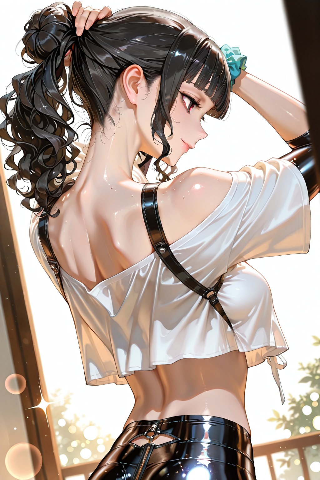 今日も絵梨奈さん直伝のヨガストレッチを張り切ってやりますよ❤️ | の人気AIイラスト・グラビア