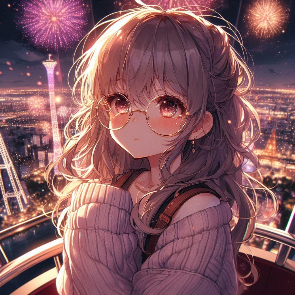 彼女と夜景