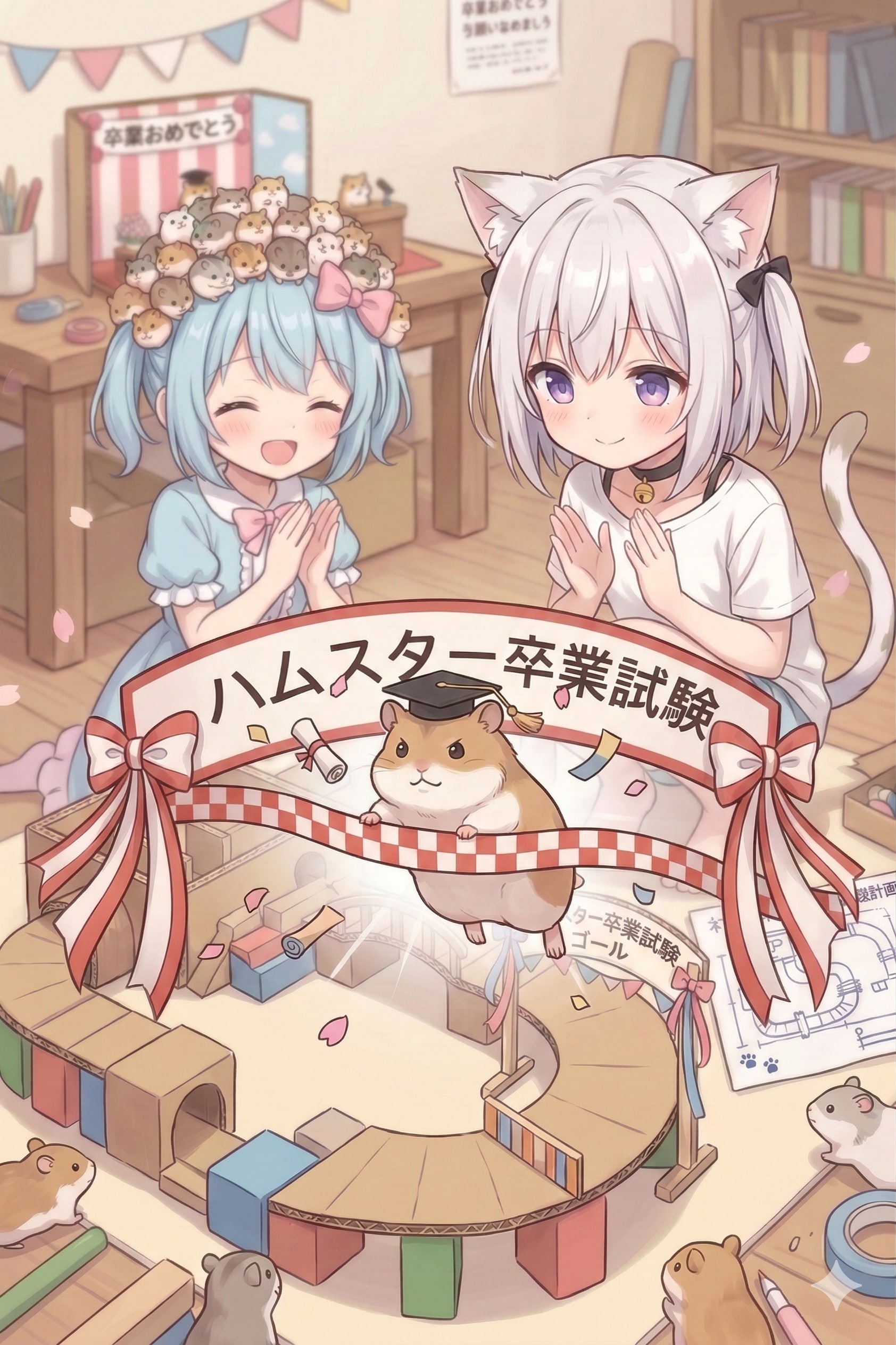 ハムちゃんの卒業試験🐹 | の人気AIイラスト・グラビア