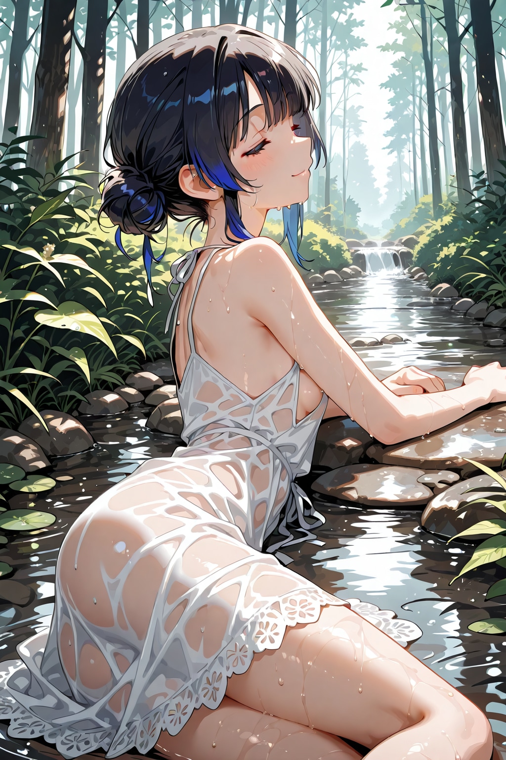 びしょ濡れ女の子⑫