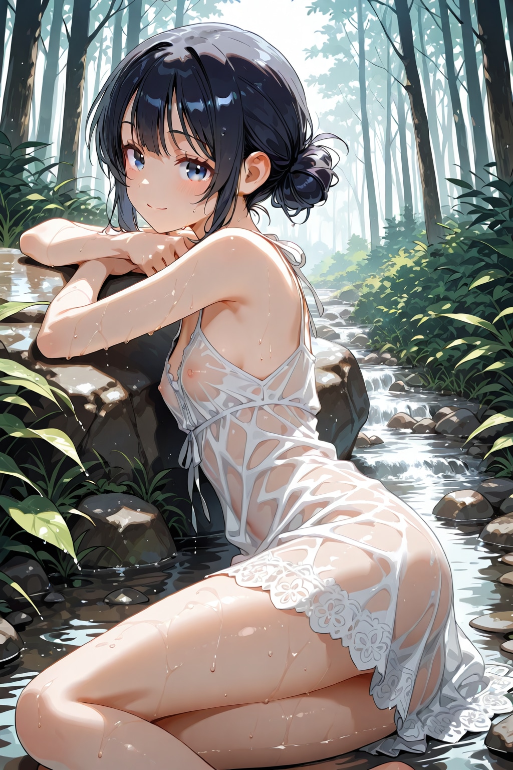 びしょ濡れ女の子⑫