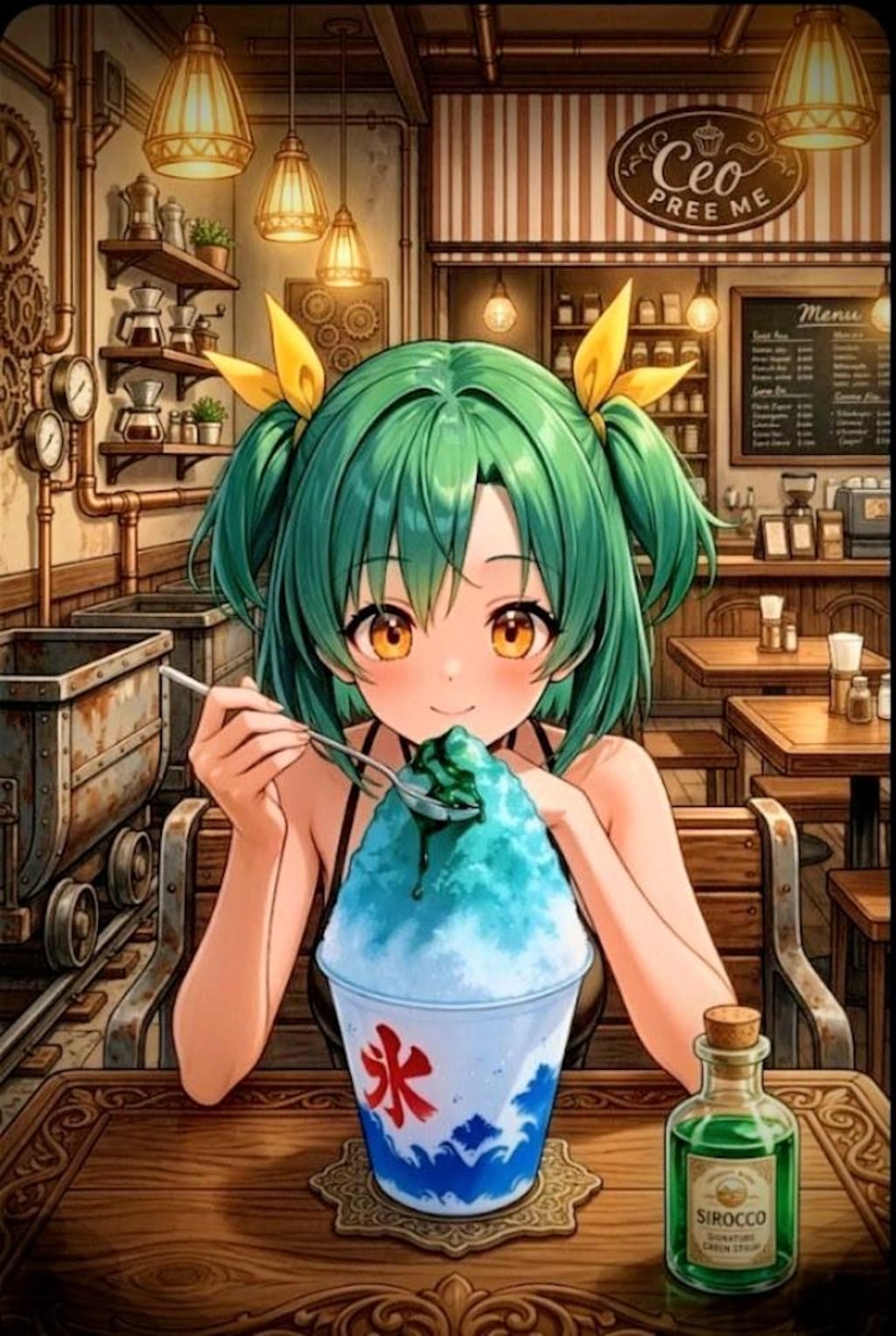 🌞早い夏の始まりと緑色髪の子🍏
