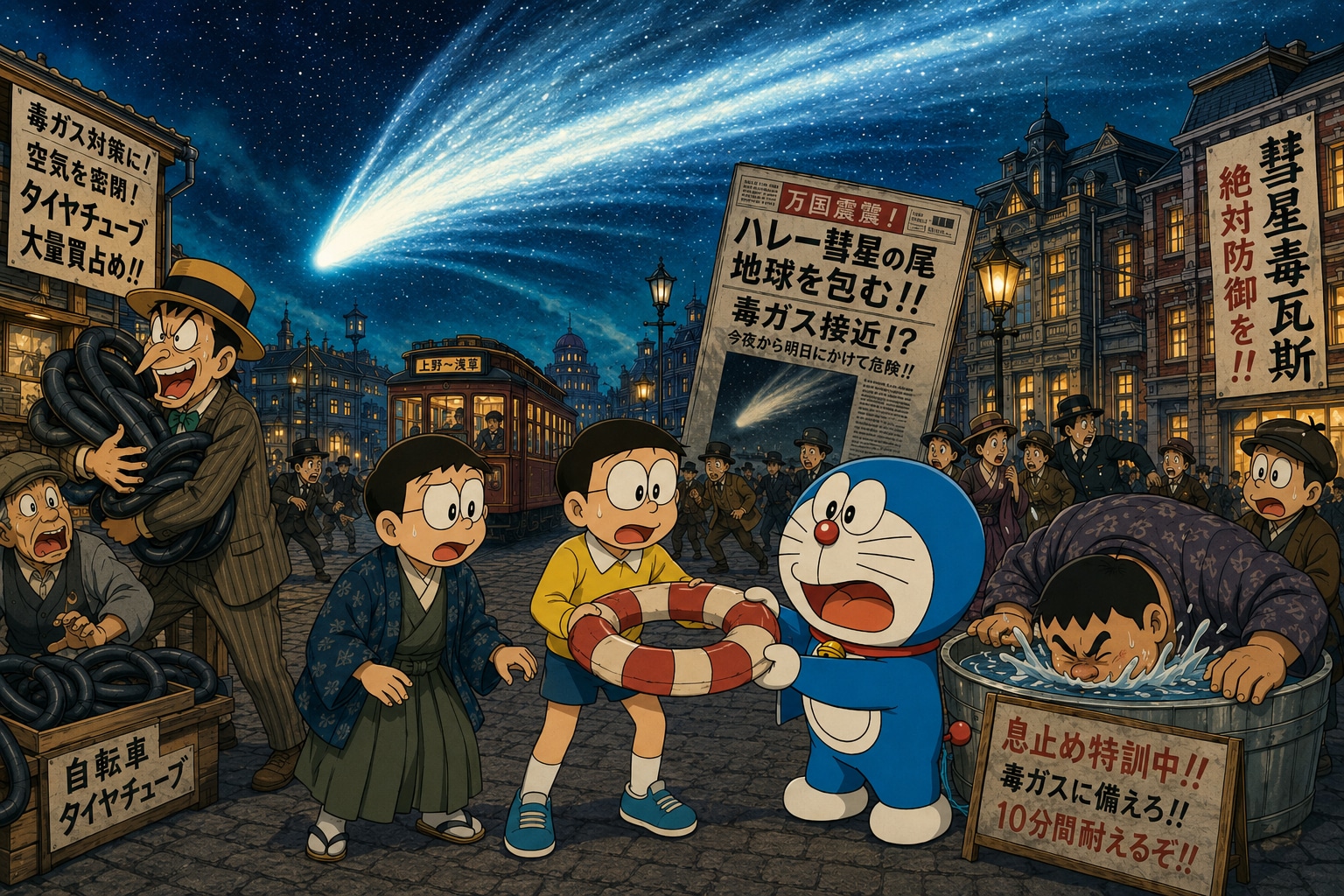 5月19日はハレー彗星のしっぽが地球を直撃した日 | の人気AIイラスト・グラビア