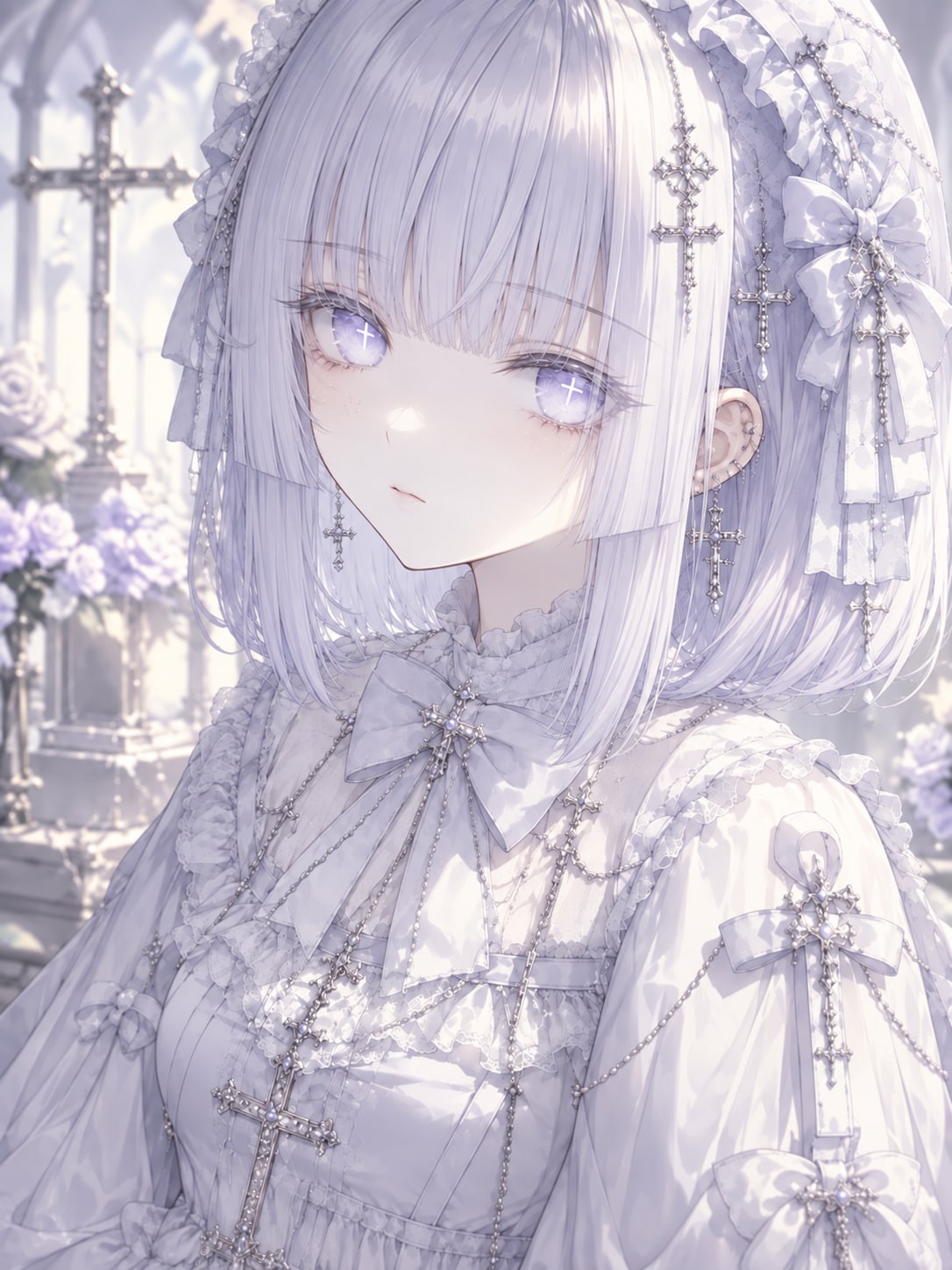 白髪姫カットの女の子 | の人気AIイラスト・グラビア