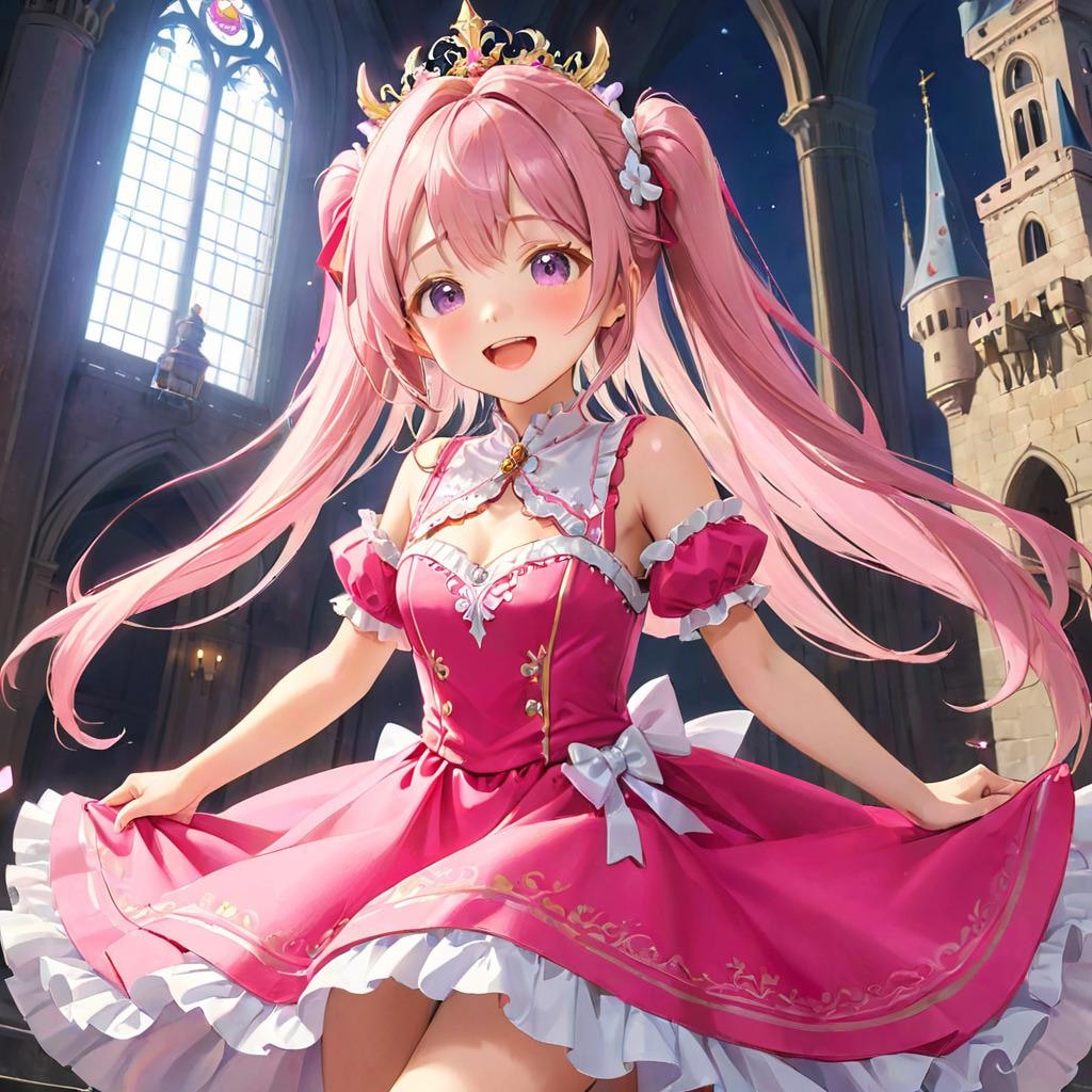 [11枚] プリンセス・ピンクのお城案内（姫さま！の４）